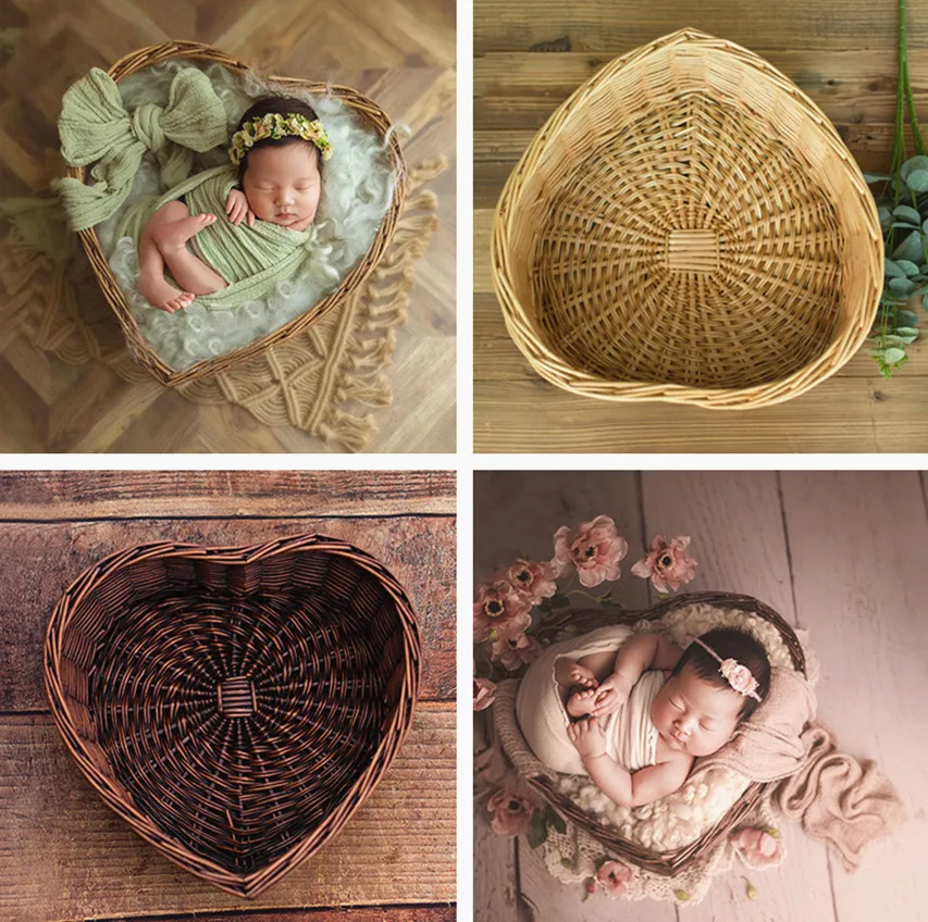 

Newborn Photography Props Baby Photo Shoot Basket Studio Woven Accessori Cesta Photo Pod Accessories Nest for Bebe Foto Studio