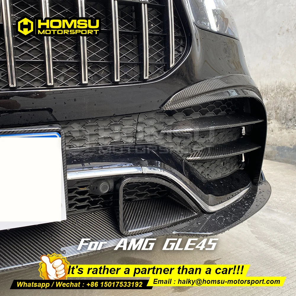 Комплект губ переднего бампера из углеродного волокна для кузова автомобиля