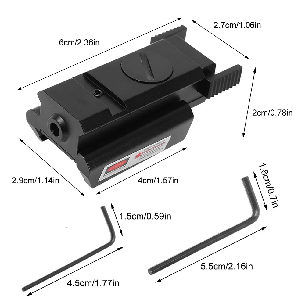 Tactical Red Laser Sight Scope with 20mm Picatinny Weaver Hunting Rail For Rifle Pistol Handgun Gun Dot | Спорт и развлечения
