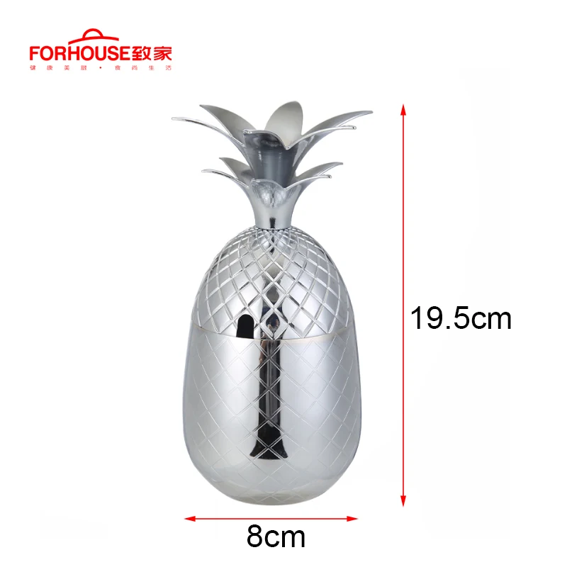 400 мл пивная чашка из нержавеющей стали кружки для улицы ананас Западный чай