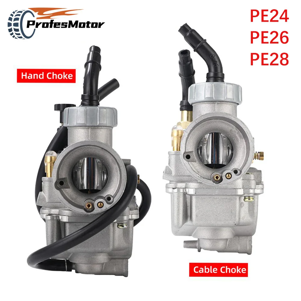 Карбюратор для мотоцикла Carb PE24 PE26 PE28 24 мм 26 28 автоматический ручной плоский слайд