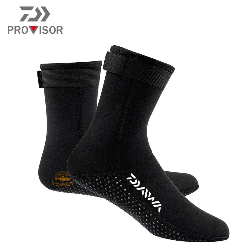 

Fishing Diving Socks 2020 Daiwa Men and Women Swimming Warm, Non-slip, Deep Diving, Waterproof Material Diving Socks Beach Socks