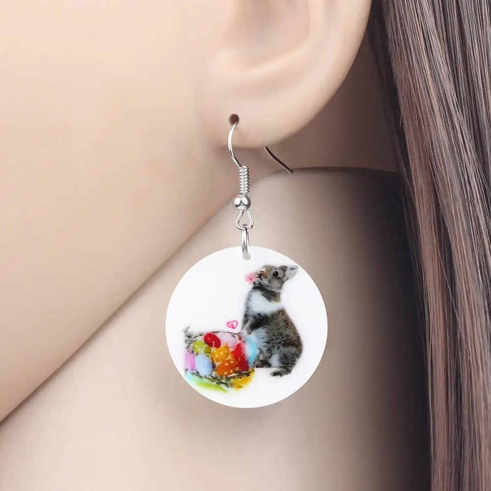 ARWA акриловые круглые пасхальные яйца заяц кролик Ювелирные наборы большие