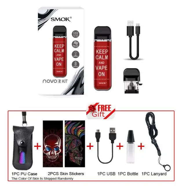 NOVO 2 KEEP CALM SMOK Novo 2 комплект 800 мАч батарея электронная сигарета вейп мини Vape с картриджем Pod катушки атомайзер S NORD PRM40 - Цвет: NOVO 2 KEEP CALM