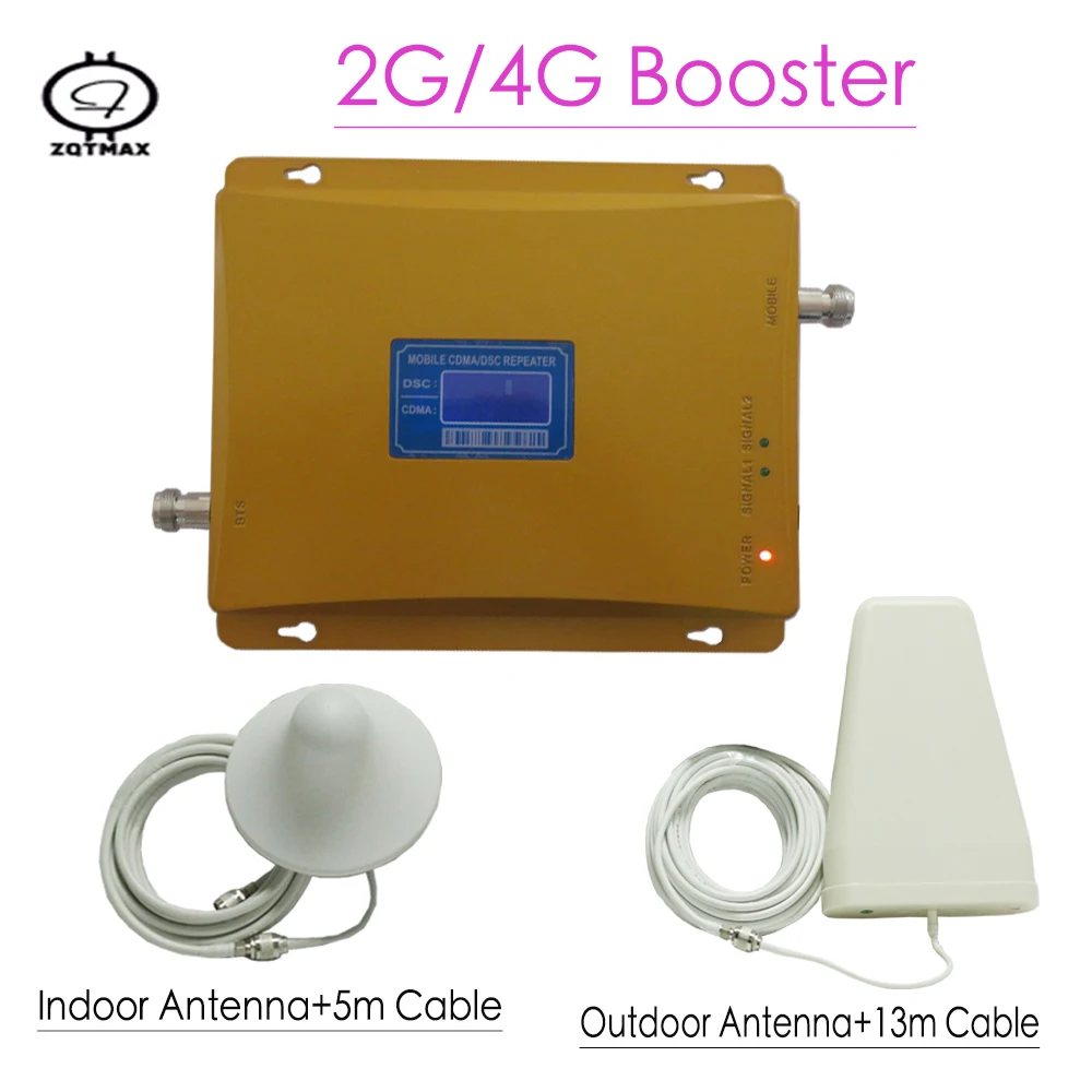 ZQTMAX cdma 850 МГц DCS 1800 2g 3g 4g повторитель двухдиапазонный мобильный телефон усилитель