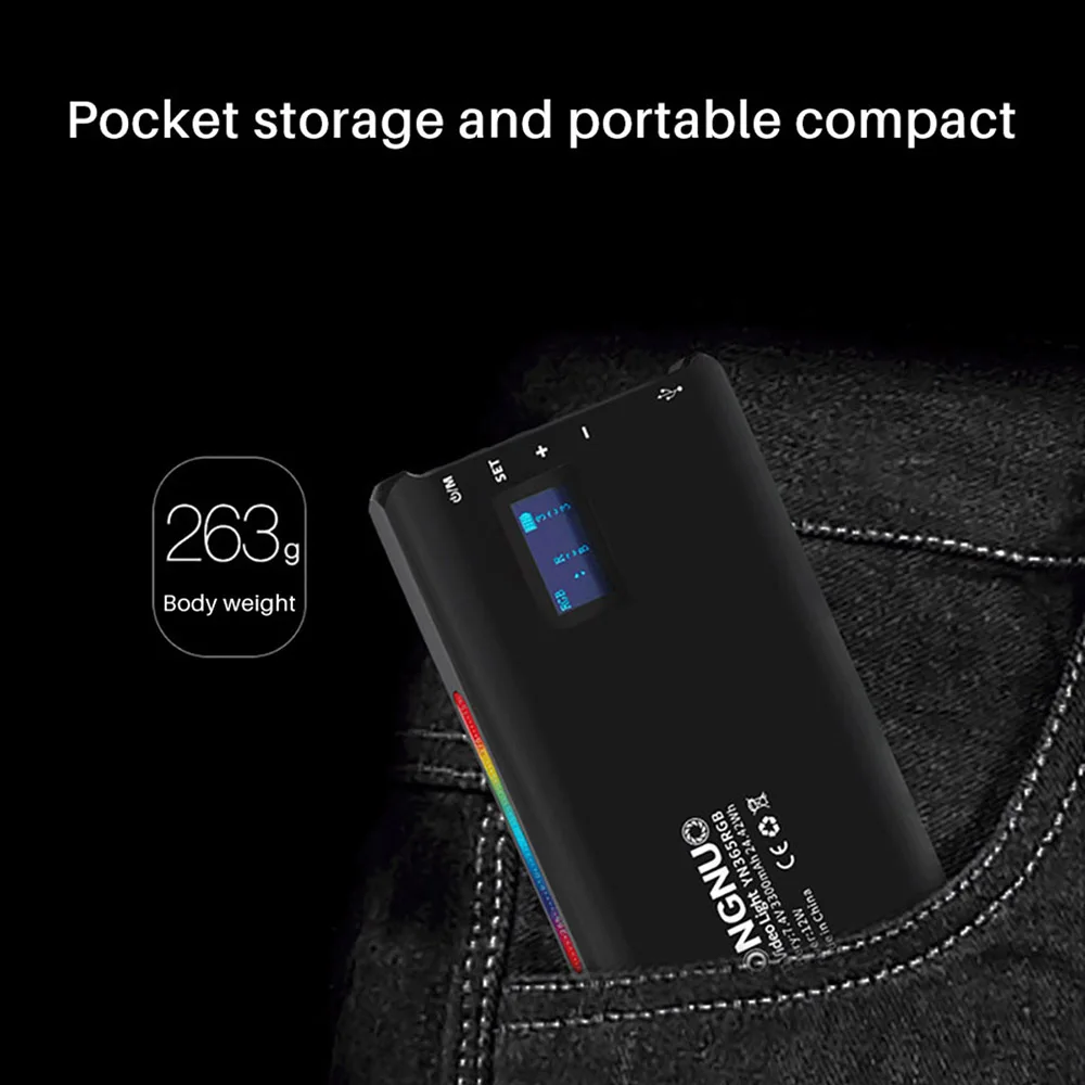 Светодиодный светильник YONGNUO YN365 RGB для фотостудии 2500k-8500k 3300 мАч полноцветная