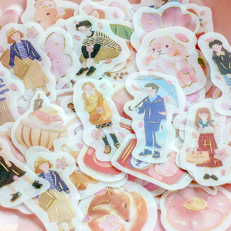 Мир сакуры серия золоченых журналов декоративные наклейки клеящиеся сделай сам