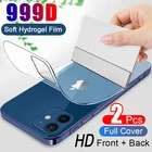 Гидрогелевая пленка 999D с полным покрытием для iPhone 11 Pro XR X XS Max, Защита экрана для iPhone 7 8 6s 6 Plus SE 2020, защитная пленка