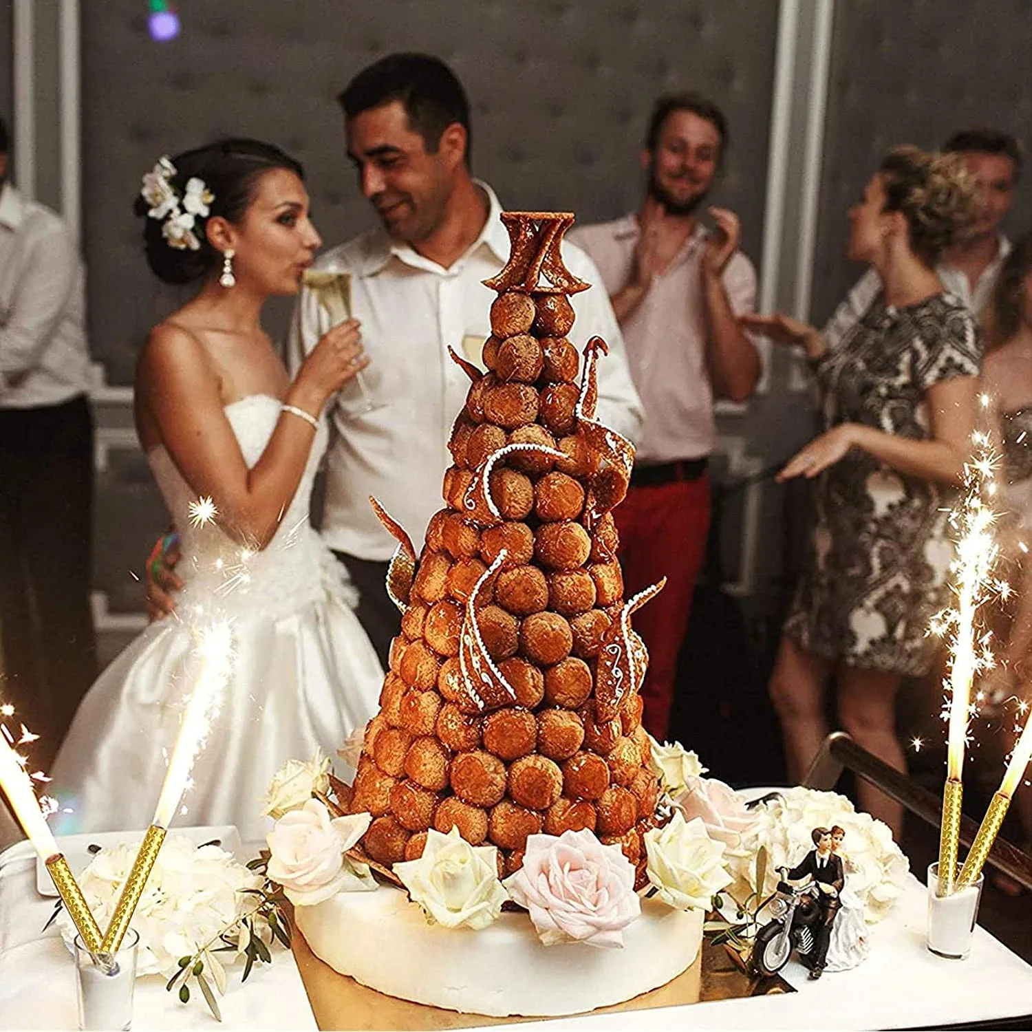 6 шт./компл. золотистые свечи на день рождения со стойкой для торта праздвечерние