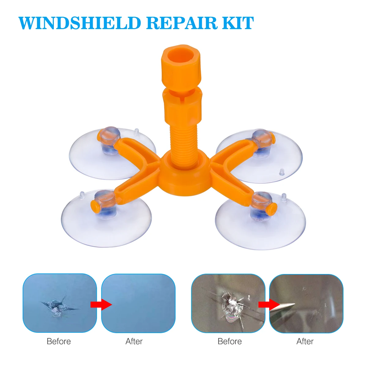 

Car Windshield Repair Kit DIY Car Cracked Glass Windscreen Repair Tool Kit Automotive Glass Crack Scratch Restore Resin