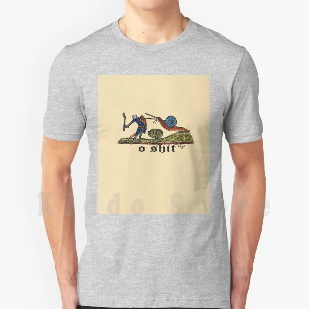 Есть у вас! Футболка мужская с принтом хлопковая тенниска изображением рыцаря