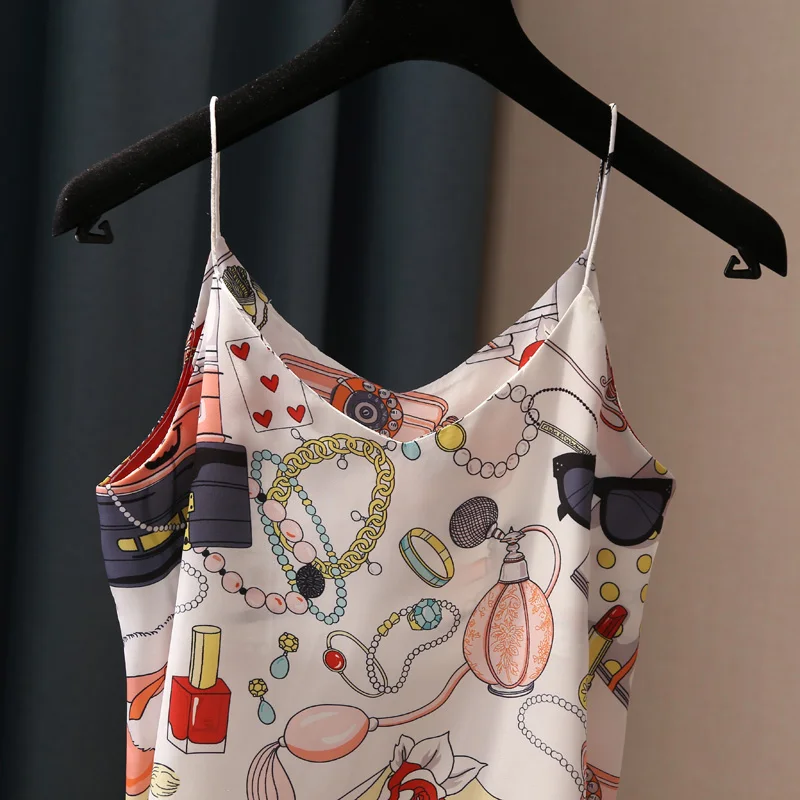 Женский топ на бретельках с V образным вырезом без рукавов|Топы| |