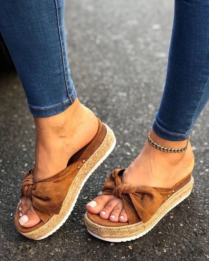 Женские летние босоножки Туфли лодочки на среднем каблуке Обувь танкетке