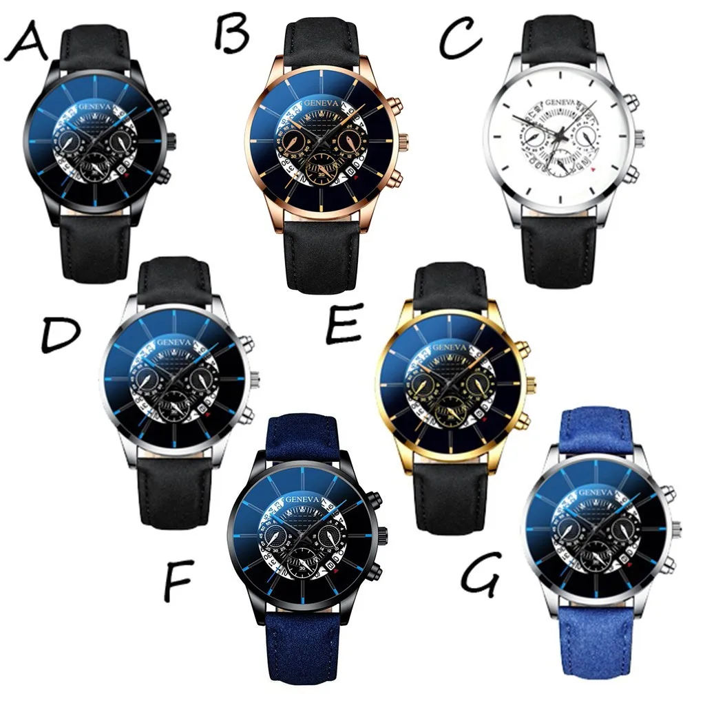 

Fashion Cool watch for men Unique Digital Literal Multi Layer Dial Blue Ray Glass Men Mesh Belt men quartz wristwatches relogio