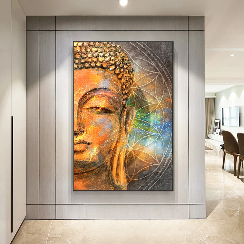 Статуя Будды плакаты и принты Настенная картина на холсте картины для гостиной