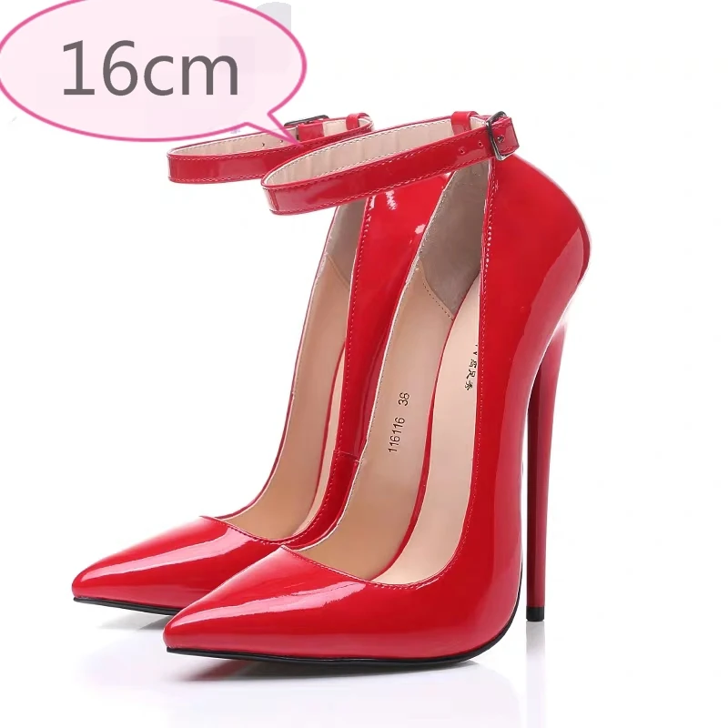 Женские туфли с острым носком на шпильке 16 см в стиле инстаграма высокие