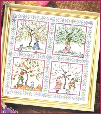 Аватар мыши HH Набор для вышивки крестиком хлопковая Вышивка четыре сезона