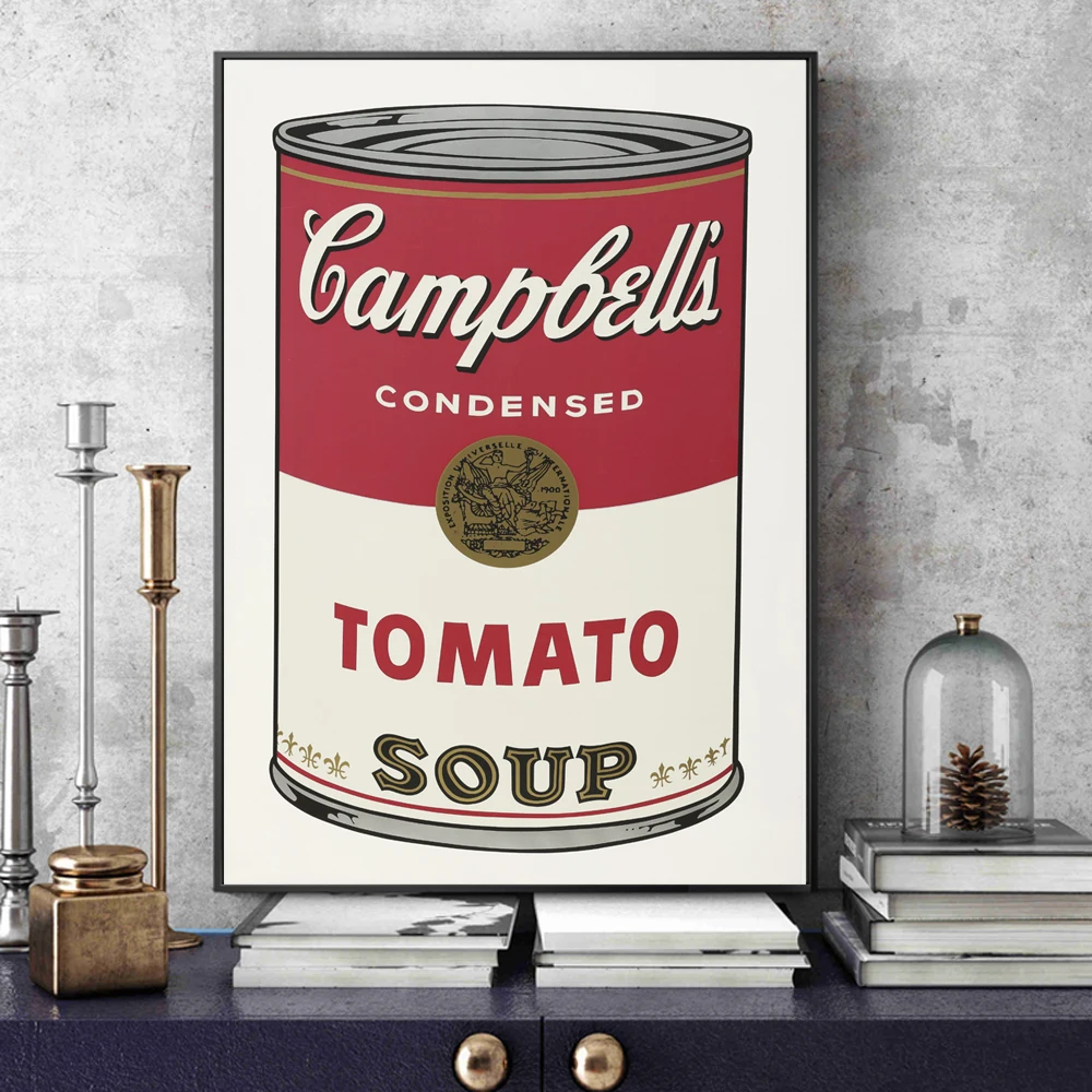 

Pop Art Print Wall Art Painting Abstract Andy Warhol Tomato Soup Poster HD Prints Decorative Picture For Living Room Cuadros