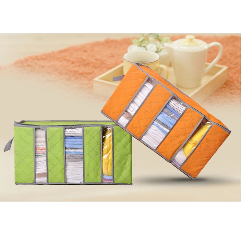 Новый большой Видимый Органайзер 58*33*27 см дома шкаф для хранения одежды сумка