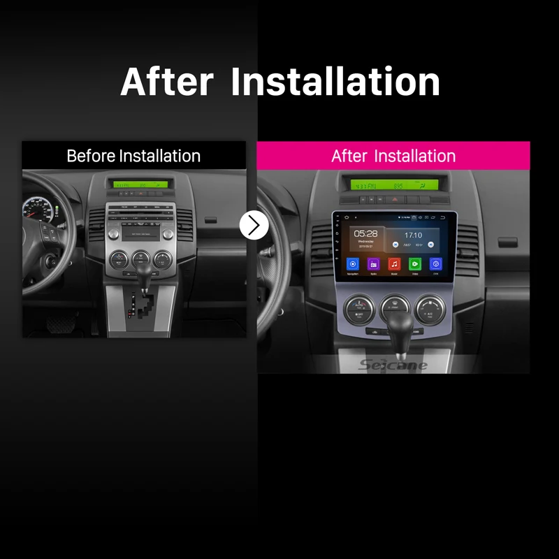 

Seicane 9 "IPS Android 9,0 8- DSP - GPS 2005-2010 Mazda 5 RDS Carplay