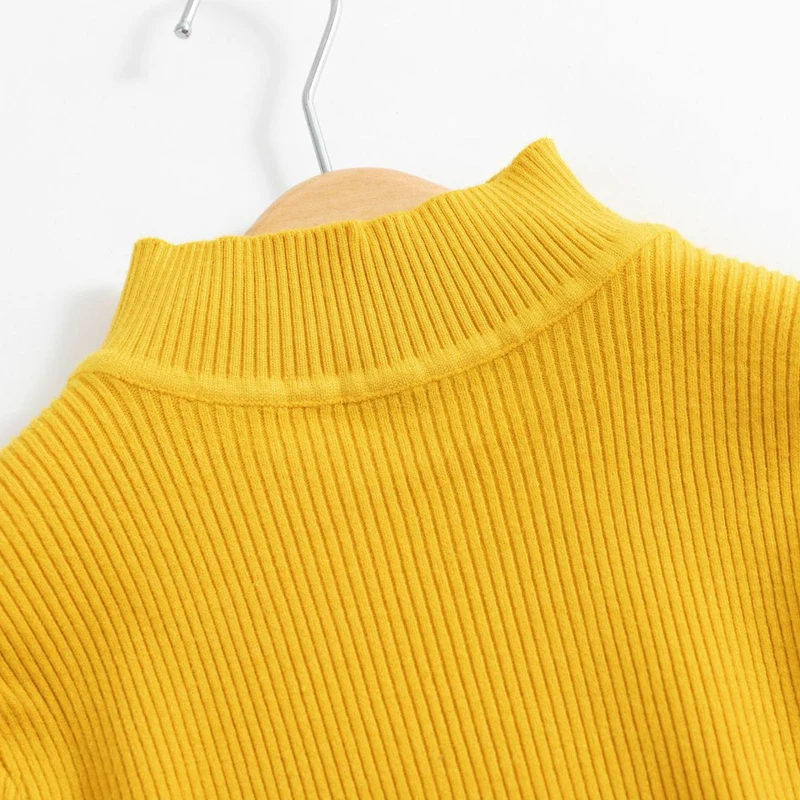 Женский свитер GOPLUS повседневный однотонный вязаный с высоким воротом на осень и