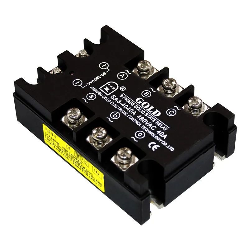 

SA34040D SSR3-40DA 3phase ssr 40a ssr 40a three phase DC to AC Solid State Relay 480vac 32vdc