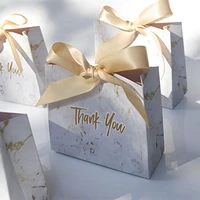 thank you printed marble style candy bag box for favor gift decorationevent party supplieswedding favours gift boxes