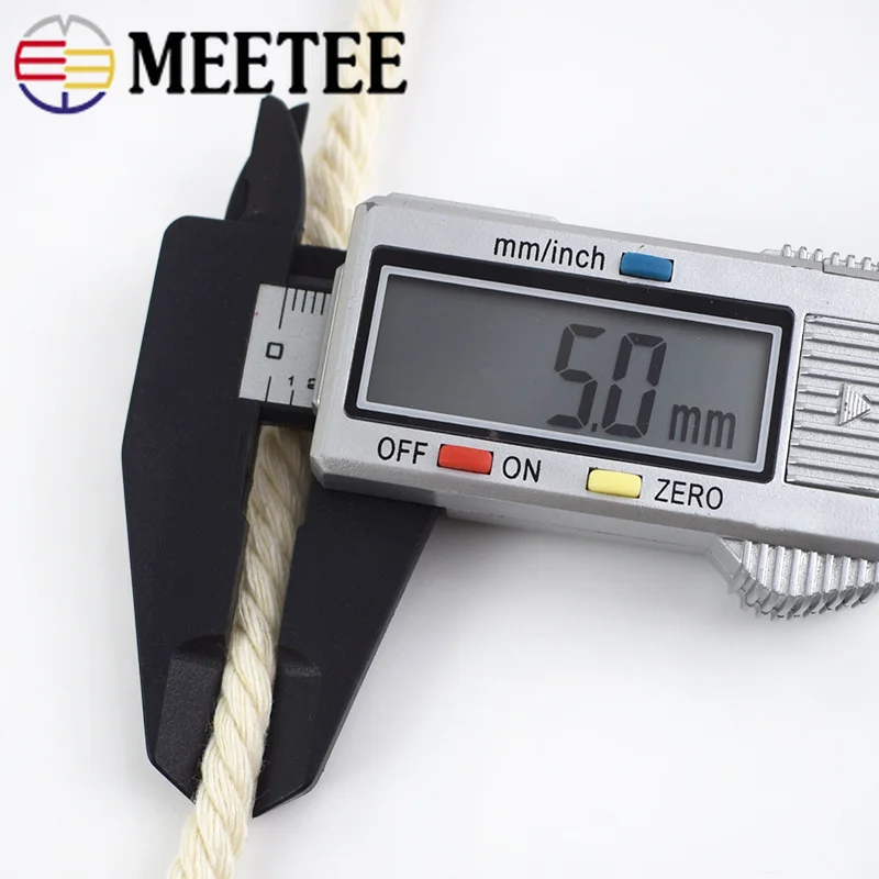 Meetee 5mm 65/100m Natural Beige Macrame Cord Handmade Wall Hanging plant Hanger Craft AP266 Home Textile Decoratio Cotton Rope | Дом и сад