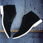 Мужские ботинки; Модные удобные повседневные резиновые ботинки до щиколотки на шнуровке; Сезон весна-осень; Цвет черный, синий, желтый; hombre Sapatilha; 742