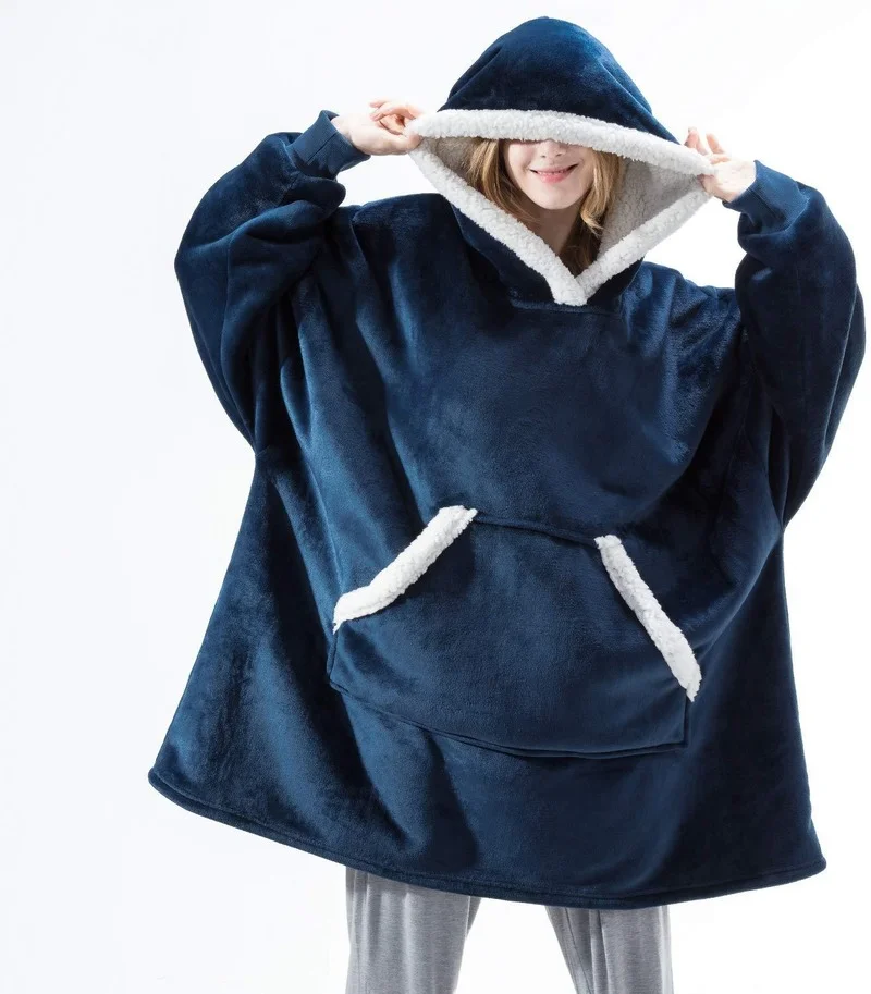 

Oversized Hoodies Women Sweatshirt Winter Hoodies Fleece Giant TV Blanket with Sleeves Pullover Oversize Women Hoody Sweatshirts