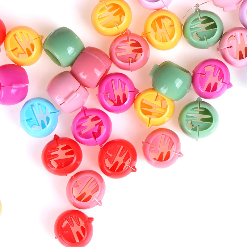 Mini pinzas en forma de garra para el pelo para mujer y ni&ntilde;a, tocados bonitos de cuentas de colores, dulces, 100 Uds.-1