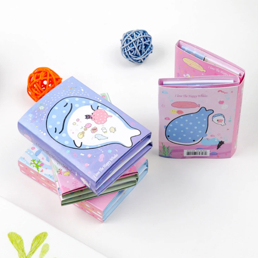 12 упак./лот Kawaii Мультфильм океан КИТ записная книжка N Times Липкие заметки мини