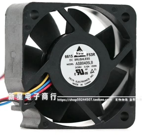 4-проводной охлаждающий вентилятор для сервера Delta Electronics ASB0405LB -CQ45 DC 5 В 0.12A 40x40x15 мм