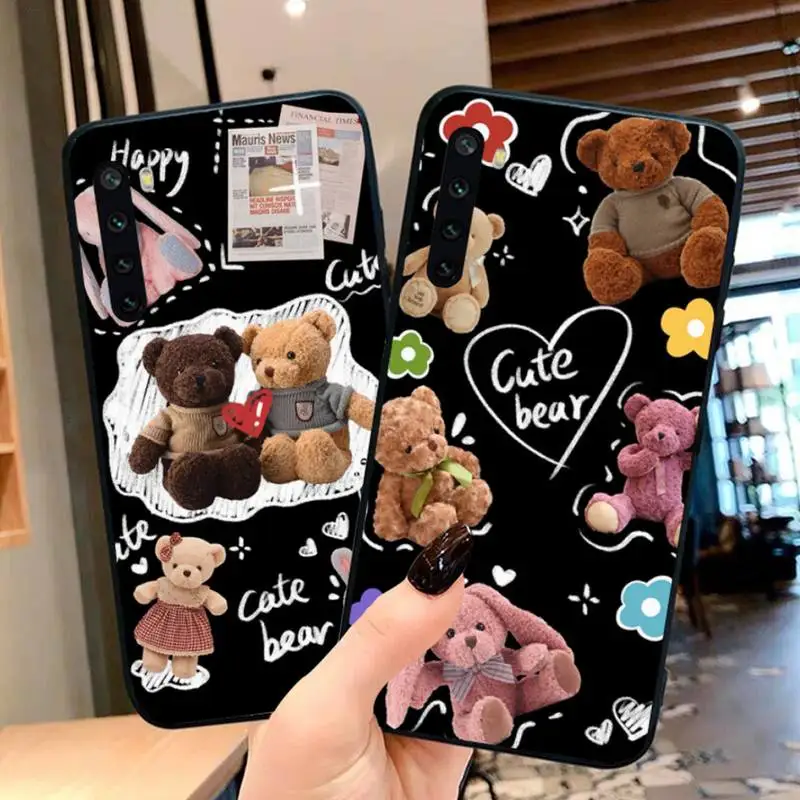 

Ins Hot Cute Cartoon Graffiti bear Korean Phone Case for Xiaomi Mi Note 10 Lite Mi 9T Pro xiaomi 10 10 CC9 Pro 9SE