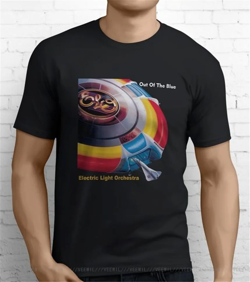 

New Elo Electric Light Orchestra Out Of The Blue Men's Black T-Shirt Size S 3xl Men T Shirts Bodybuilding