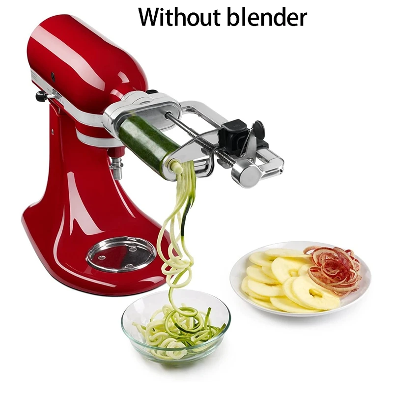 

6-Piece Peeler for Kitchenaid Rksm1Apc Spiralizer Attachment with Peel Kneading Machine and Peeler Set ,Core & Slice