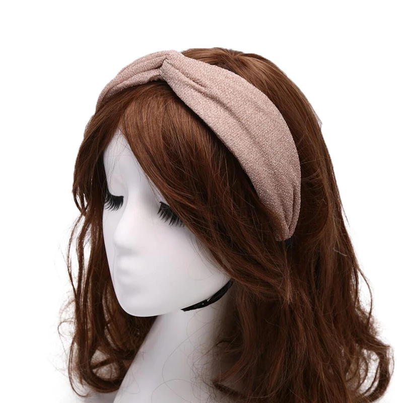 Блестящий сетчатый ободок для волос женщин новый блестящий с перекрещивающимися