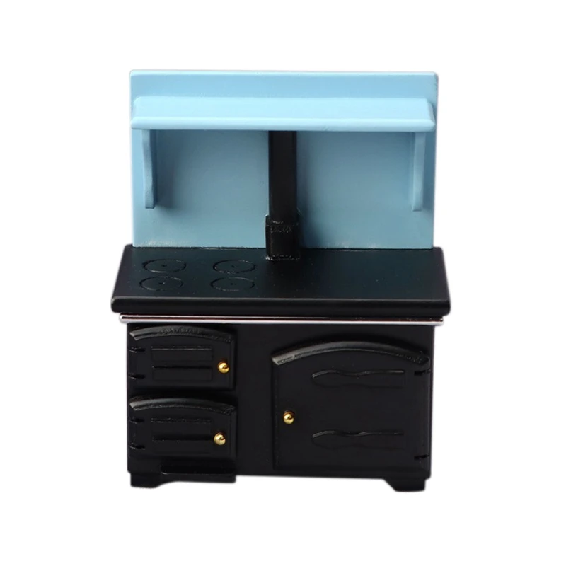 

Mini Furniture Model 1:12 Retro European Style Kitchen Stove Miniature for Dollhouse Kitchen Supplies