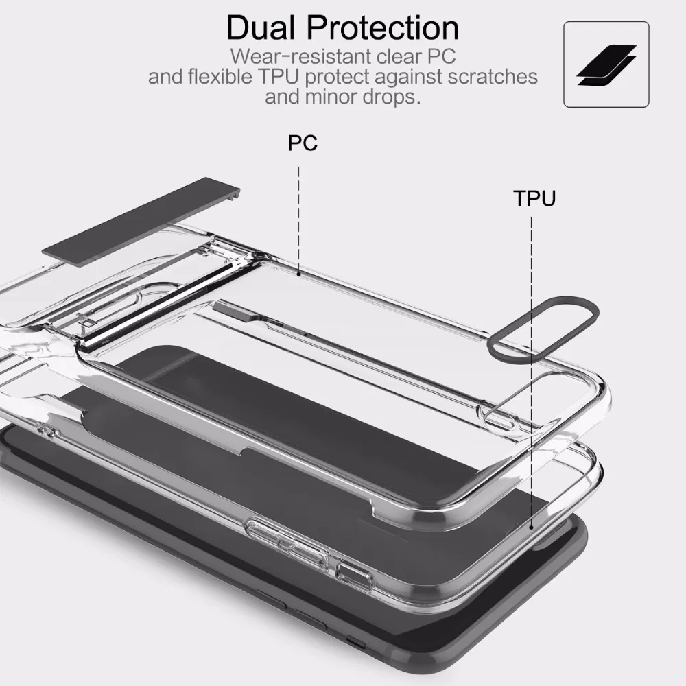 Чехол Rock для iPhone 7, 7 Plus, серия Royce, с подставкой, TPU+ PC, прозрачный чехол для телефона, для iPhone 7 Plus, чехол для телефона, роскошный