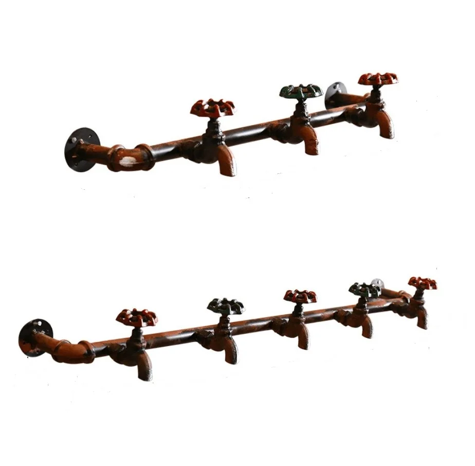 Крючок стеллаж для смесителя в стиле ретро промышленный стимпанк железная труба