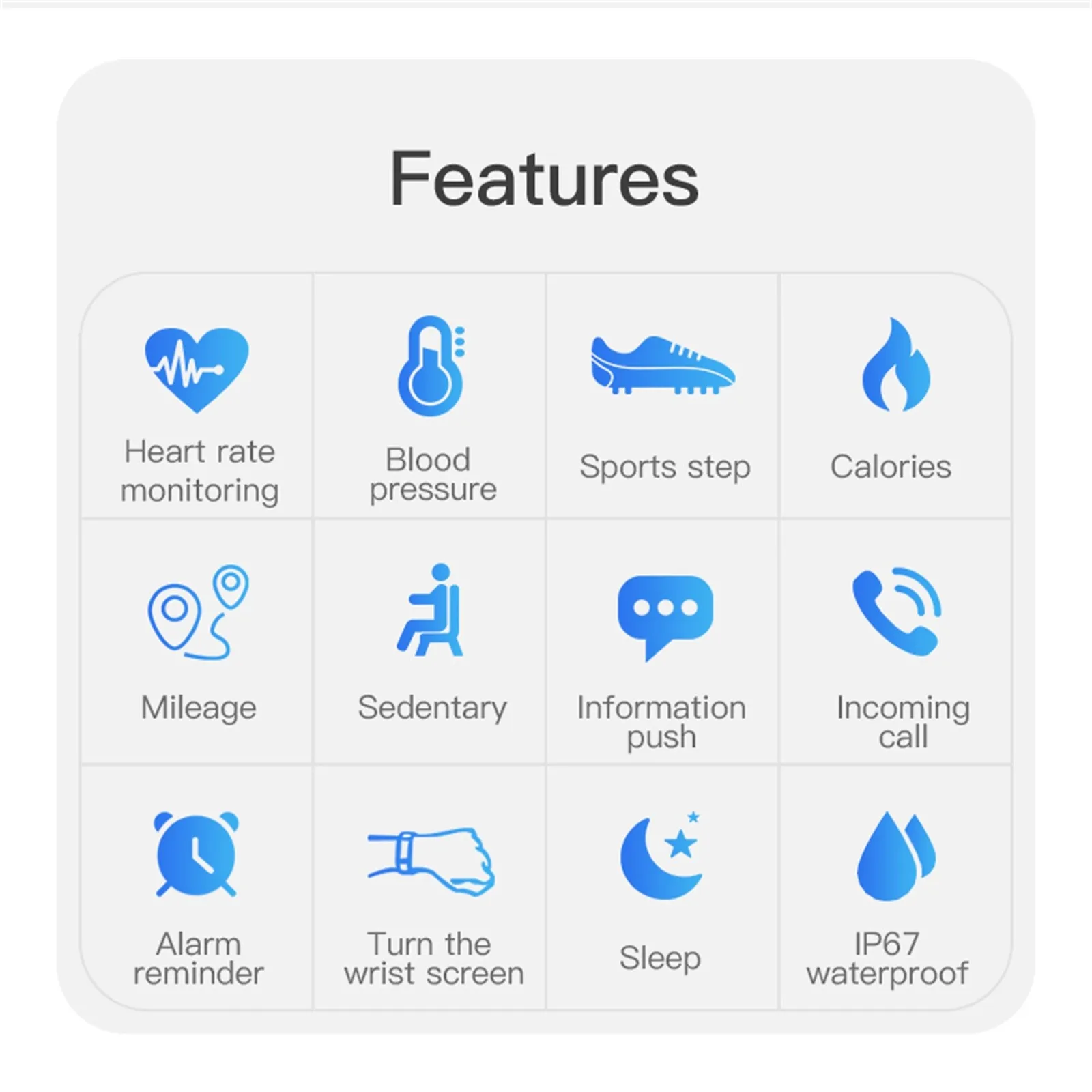 

Smart Watch Waterproof Call Support Bluetooth Sport Fitness Wristband Band Heart Rate Monitor Sleep Monitor Smartwatch #T2G
