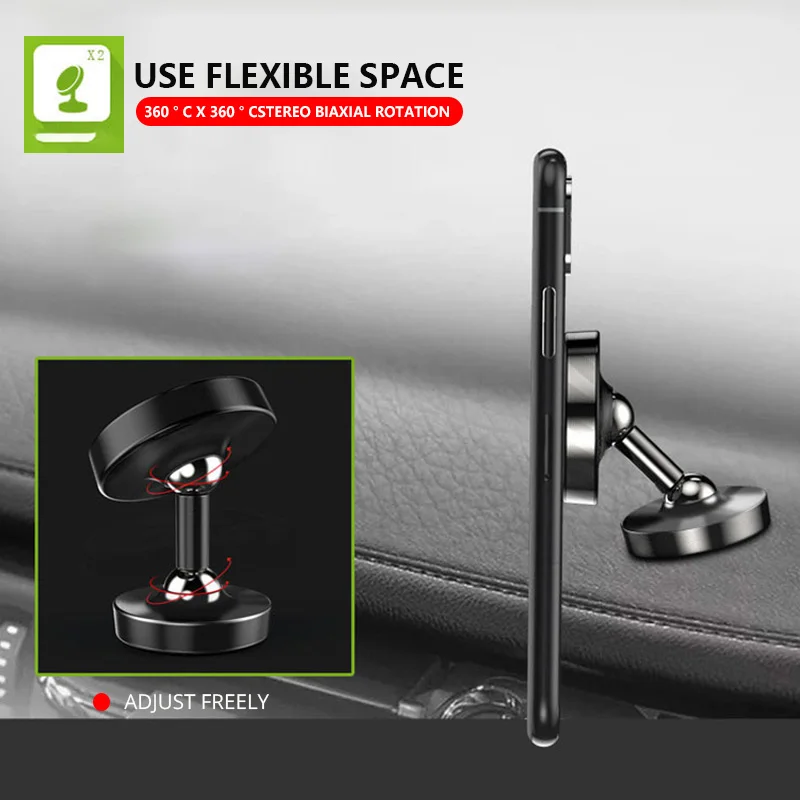 Универсальный автомобильный держатель светящееся крепление магнитный для