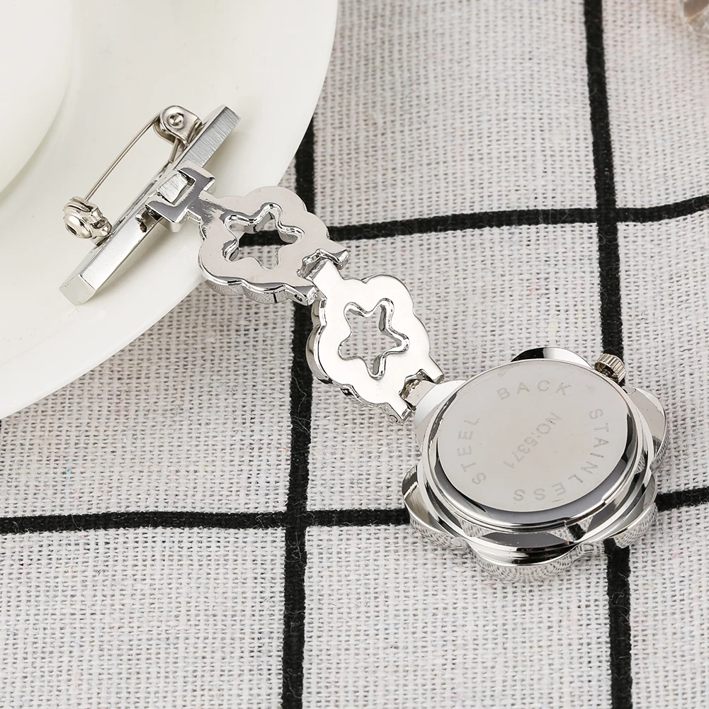 Часы женские карманные из нержавеющей стали розовое золото серебристые