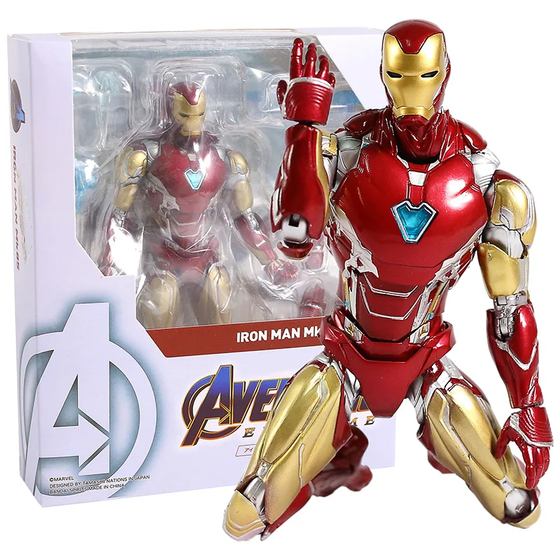 Anime SHF Marvel Avengers 4 Endgame Iron Man MK85 Mech Action Figure Mark 85 Model Toys Doll