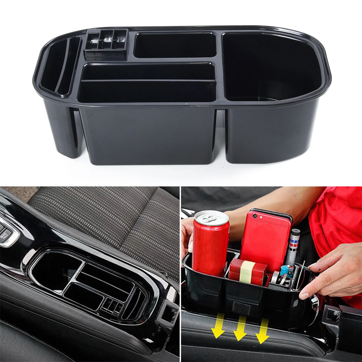 ABS пластик коробка автомобильный Кубок Органайзер лоток HR V HRV контейнер для