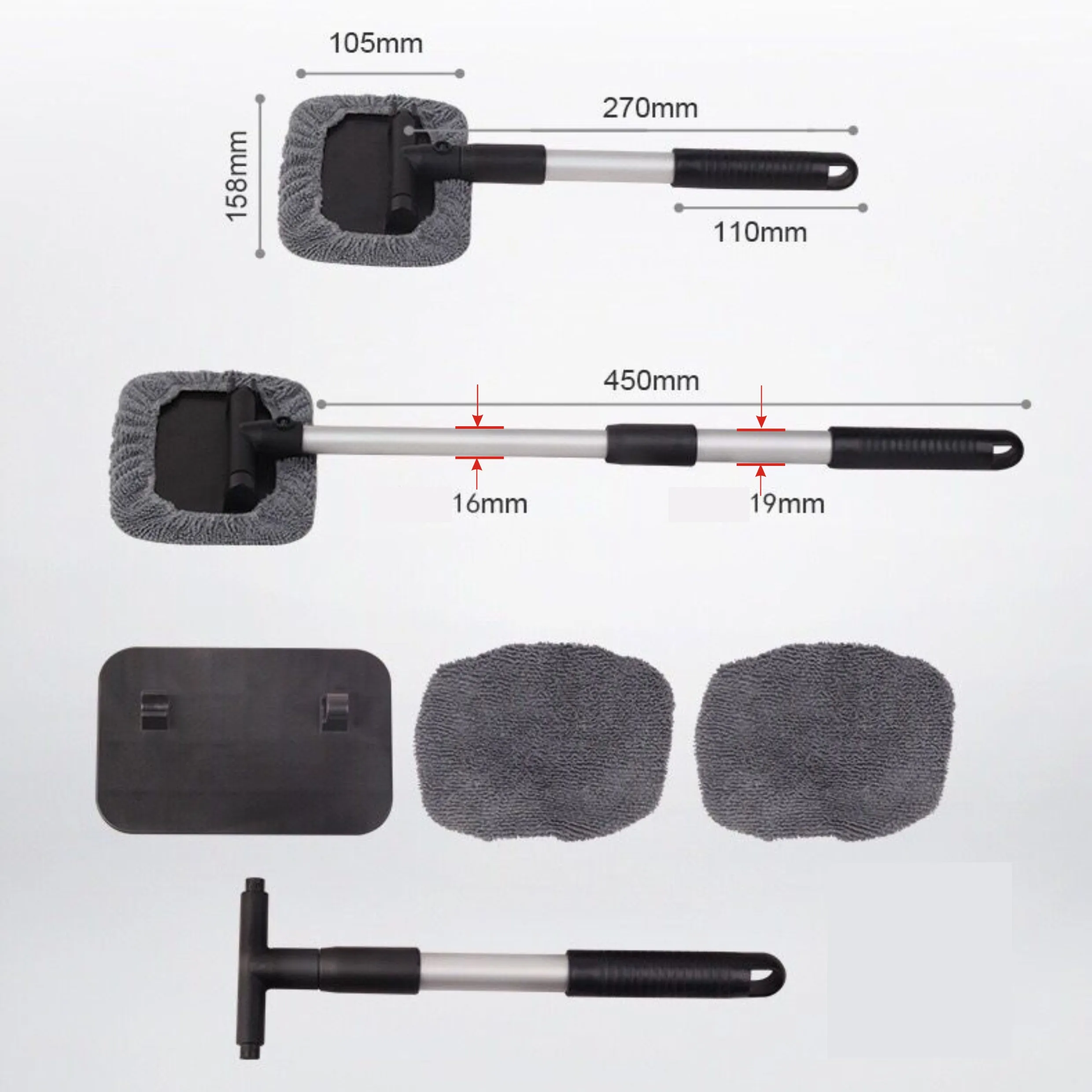 Телескопический удлинитель для лобового стекла Wonder стойка из алюминиевого