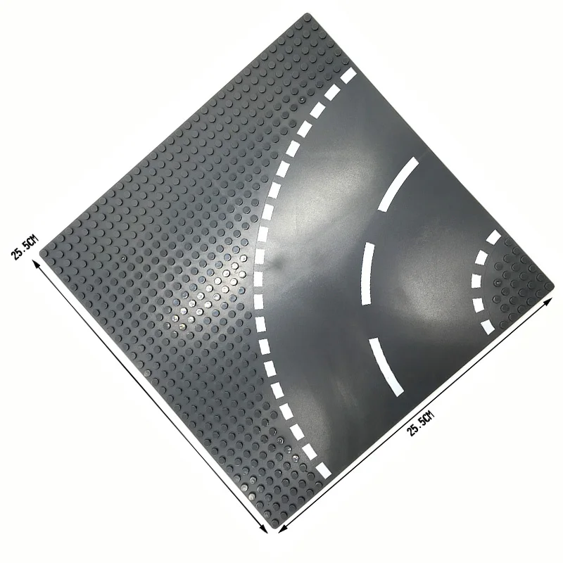 Road Plate Straight Crossroad Curve T-Junction Building Blocks Parts Bricks Base Compatible City Baseplate Toys | Игрушки и хобби