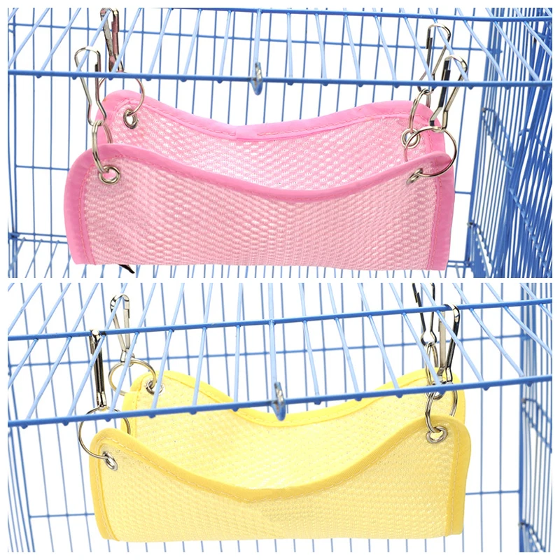 Висящий гамак для грызунов квадратная форма Летний дышащий сетчатый кровати