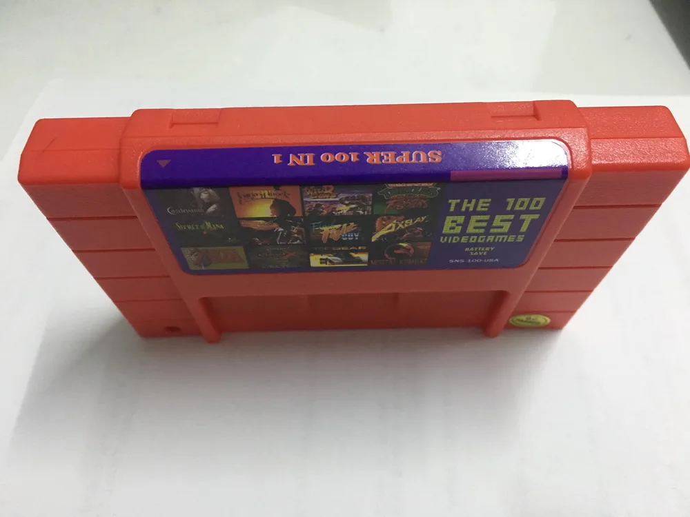 Супер картридж для игры 100 в 1 16 бит флэш NTSC Для Multicart американская версия (можно