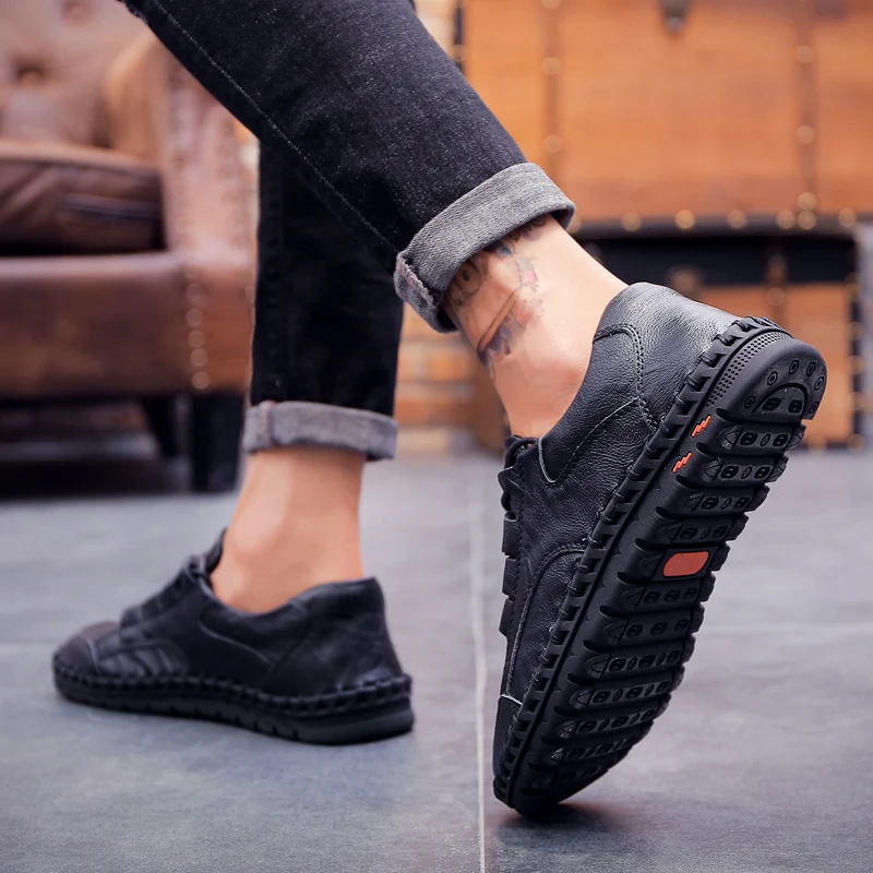 BOUSSAC фирменный дизайн мужские лоферы мягкие мокасины Высококачественная Мужская